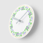 Blumenoval Runde Wanduhr (Winkel)