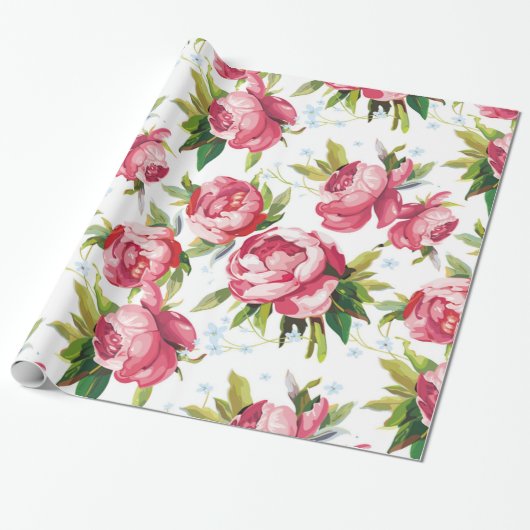BLUMENPackpapier Geschenkpapier (Ungerollt)