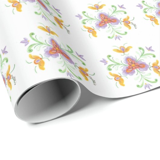 BlumenPackpapier Geschenkpapier (Rolleneckpunkt)