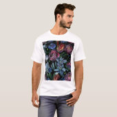 Blumenpadel: Nahtloses Muster T-Shirt (Vorne ganz)