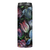 Blumenpadel: Nahtloses Muster Thermosbecher (Rückseite)