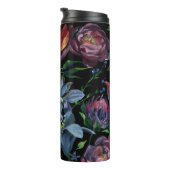 Blumenpadel: Nahtloses Muster Thermosbecher (Nach rechts gedreht)