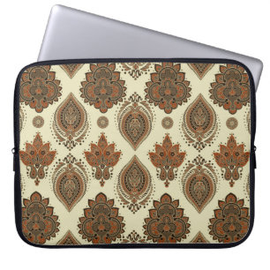 Blumenpaisley, asiatisches Vintages Textilmuster. Laptopschutzhülle