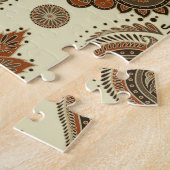 Blumenpaisley, asiatisches Vintages Textilmuster. Puzzle (Seite)