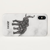 Blumenpaisley Case-Mate iPhone Hülle (Rückseite (Horizontal))