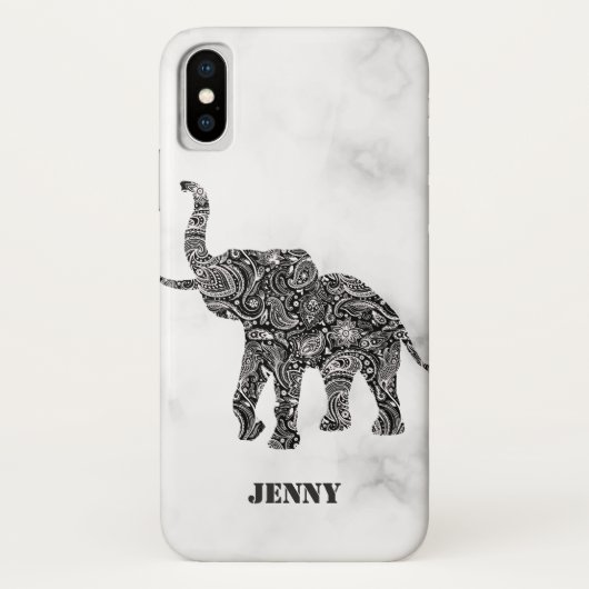 Blumenpaisley Case-Mate iPhone Hülle (Rückseite)