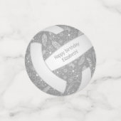 Blumenpaisley Federn Doodles Grauvolleyball Konfetti (Klein Vorderseite)