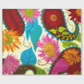 Blumenpaisley Geschenkpapier (Flach)