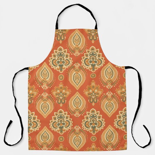 Blumenpaisley nahtlos Muster. Abbildung Schürze (Vorderseite)