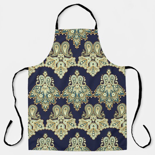 Blumenpaisley nahtlos Muster. Abbildung Schürze (Vorderseite)