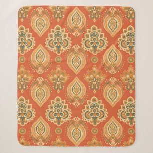 Blumenpaisley nahtlos Muster. Abbildung Sherpadecke