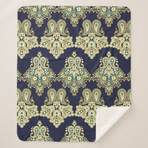 Blumenpaisley nahtlos Muster. Abbildung Sherpadecke