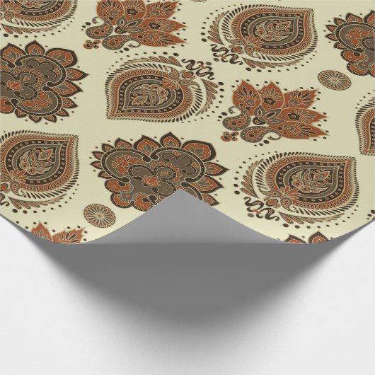 Blumenpaisley nahtlos Muster. Vintager Illustrat Geschenkpapier (Ecke)