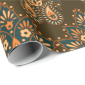 Blumenpaisley nahtlos Muster. Vintager Illustrat Geschenkpapier (Rolleneckpunkt)