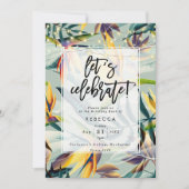 Blumenpalme Einladung (Vorderseite)