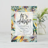 Blumenpalme Einladung (Stehend Vorderseite)