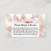 Blumenpampas Grass Brautparty Anfrage Visitenkarte (Vorderseite)