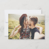 Blumenpampas-Hochzeit speichert die Datumskarte Einladung (Rückseite)