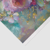 Blumenpapagei in blühender Dekoupage Seidenpapier (Ausschnitt)