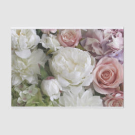 Blumenpapier aus hübschem Weiß und Pfirsichpfirsic Seidenpapier