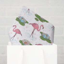 Blumenpapier aus rosa Flamingo Seidenpapier