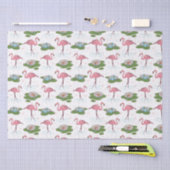 Blumenpapier aus rosa Flamingo Seidenpapier (Handwerk)