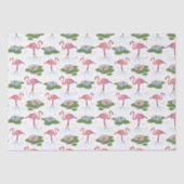 Blumenpapier aus rosa Flamingo Seidenpapier (Vorderseite)