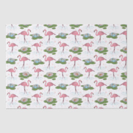 Blumenpapier aus rosa Flamingo Seidenpapier