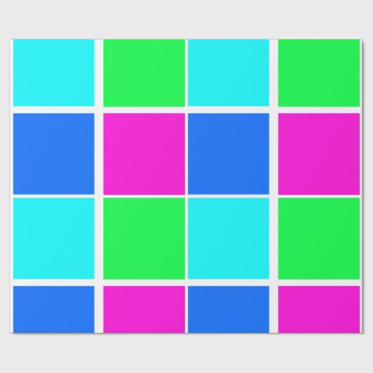 Blumenpapier, blau-grün, rosa geschenkpapier (Flach)