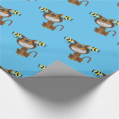 Blumenpapier, Blaukatzenfisch Geschenkpapier (Ecke)
