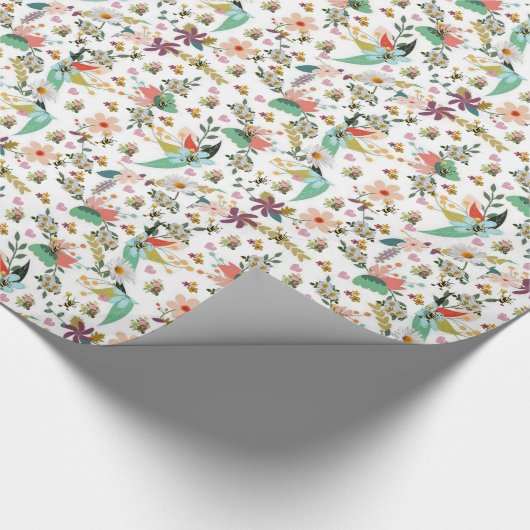 Blumenpapier, Blumenpapier Geschenkpapier (Ecke)