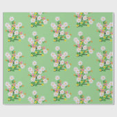 Blumenpapier, Blumenschmetterlingsgrüne Geschenkpapier (Flach)