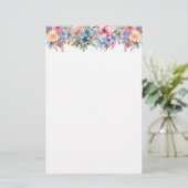 Blumenpapier Briefpapier (Stehend Vorderseite)