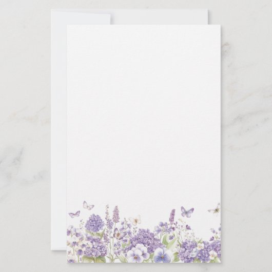 Blumenpapier Briefpapier (Vorderseite)