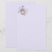 Blumenpapier Briefpapier (Vorne/Hinten)