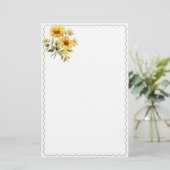 Blumenpapier Briefpapier (Stehend Vorderseite)