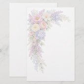 Blumenpapier Briefpapier (Vorne/Hinten)