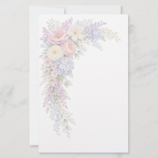 Blumenpapier Briefpapier (Vorderseite)