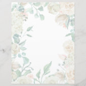 Blumenpapier - cremefarbene Rose (Vorderseite)