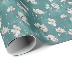Blumenpapier Frühling Schnee Verpackung Geschenkpapier