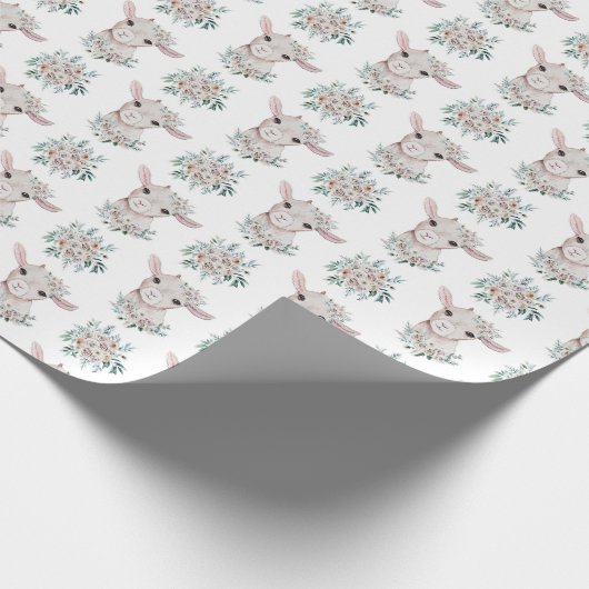 Blumenpapier für Babyziege Geschenkpapier (Ecke)