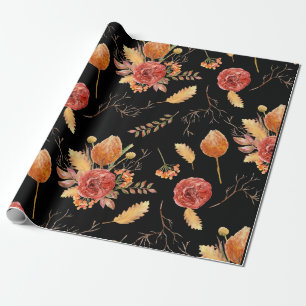 Blumenpapier für den Herbst Geschenkpapier