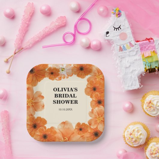 Blumenpapier für Herbst Teller (Party)