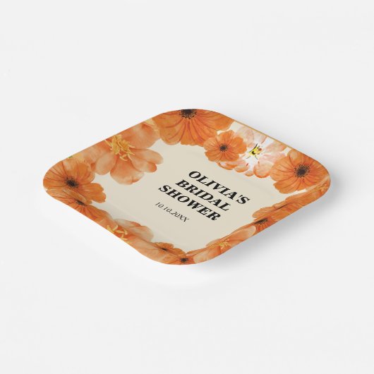 Blumenpapier für Herbst Teller (Gewinkelt)