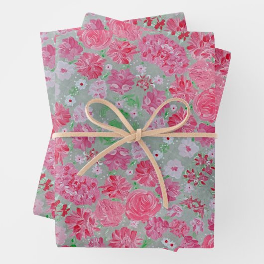 Blumenpapier für Liebe Geschenkpapier Set (Beispiel)