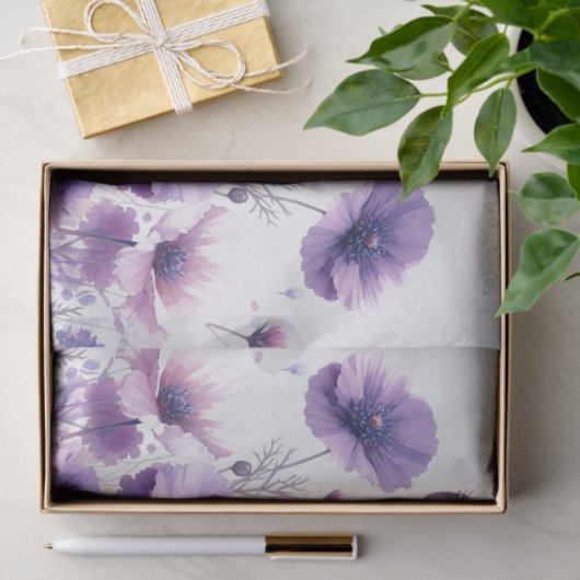 Blumenpapier für Lila Hibiskus Seidenpapier (Geschenk)