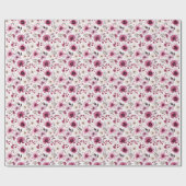 Blumenpapier für lila und Elfenbeinflora Geschenkpapier (Flach)