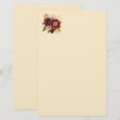 Blumenpapier für Schreibwaren Briefpapier (Vorne/Hinten)