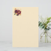 Blumenpapier für Schreibwaren Briefpapier (Stehend Vorderseite)