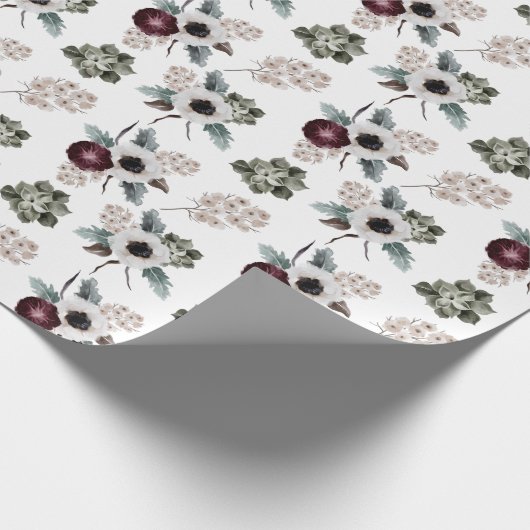 Blumenpapier für Wasserfarben Geschenkpapier (Ecke)